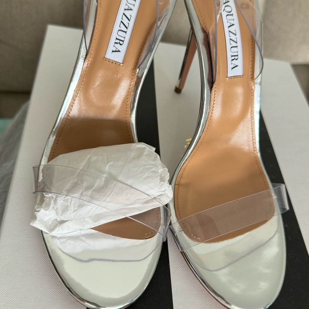 Aquazurra so nude plexi heels